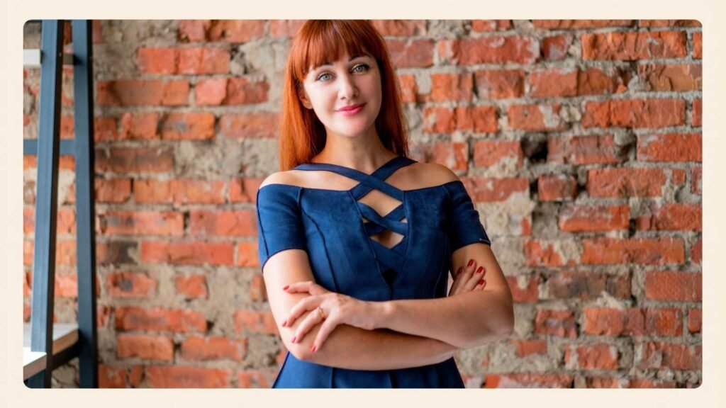 A confident woman representing mature dating with clarity