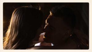 A warm editorial image representing intimate communication and boundaries